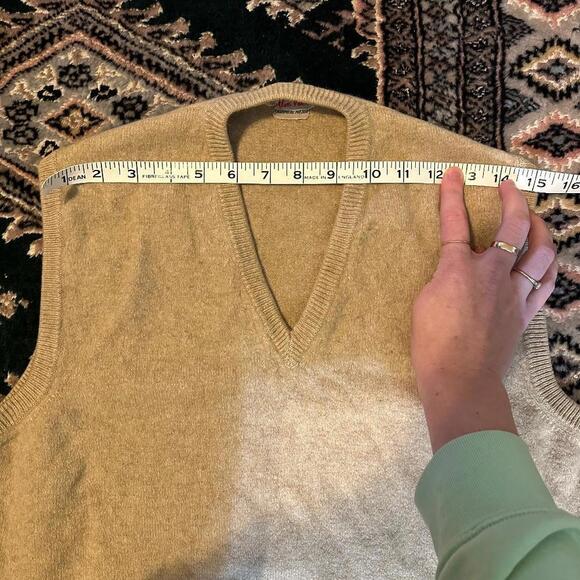 Vintage George Straith Cashmere Grandpa Knit Sweater  Vest - Picture 7 of 7